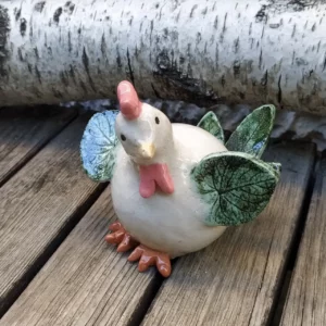 céramique poule ronde